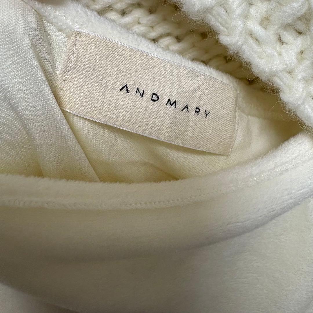 ワンピース andmary Zoey velour set dress ivory