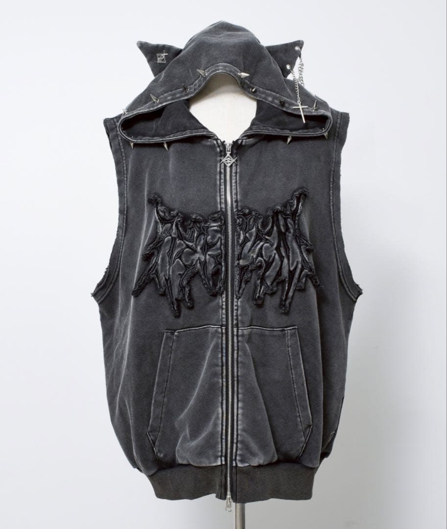 『REFLEM/レフレム』猫耳パンクノースリーブZIPパーカー