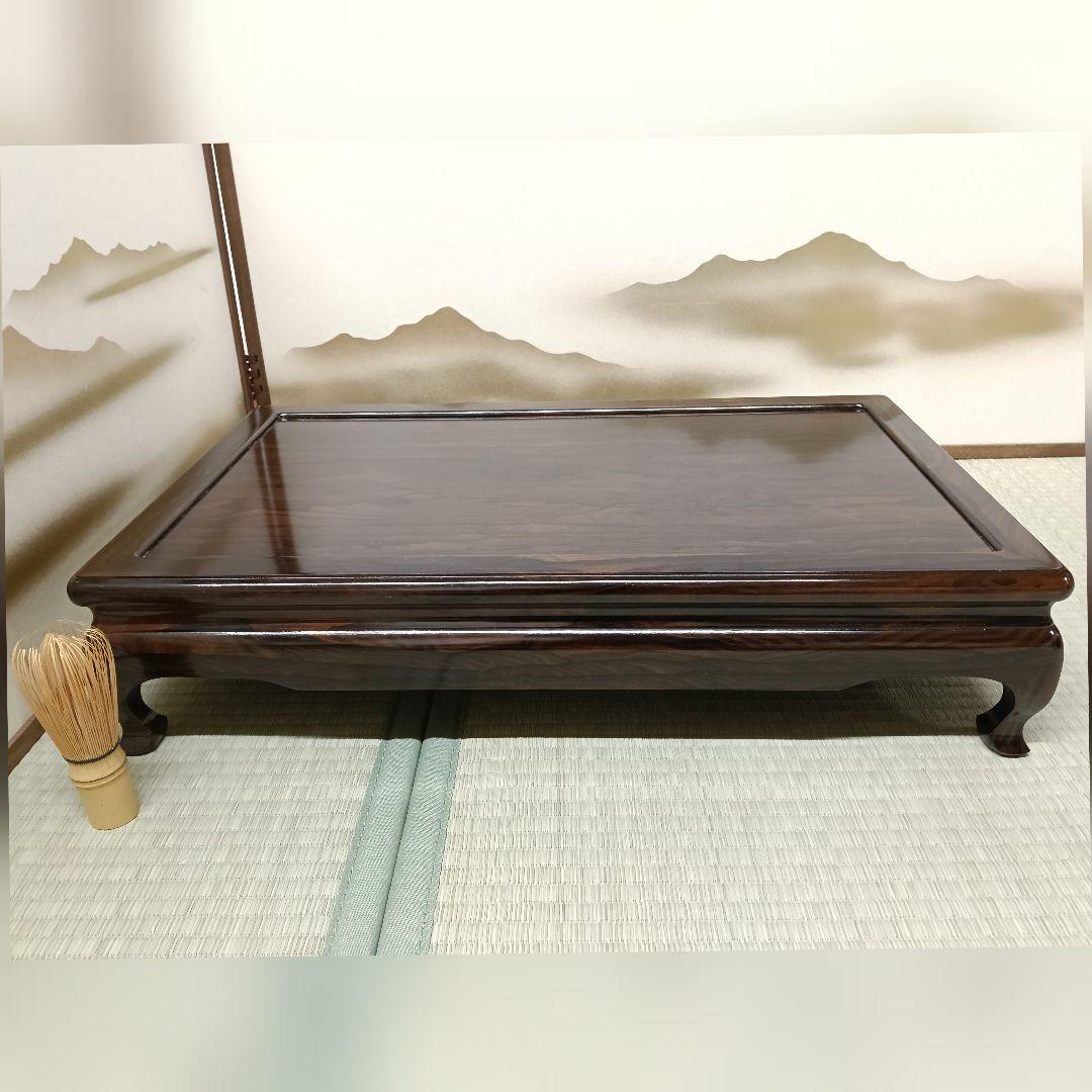 AK73 黒柿 平卓 花台 香炉台 盆栽台 飾り台 箱入 美品