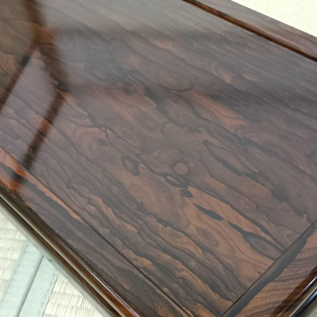 AK73 黒柿 平卓 花台 香炉台 盆栽台 飾り台 箱入 美品