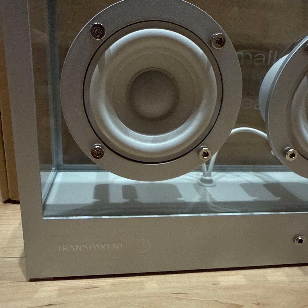 Small Transparent Speaker シルバー 美品 スピーカー