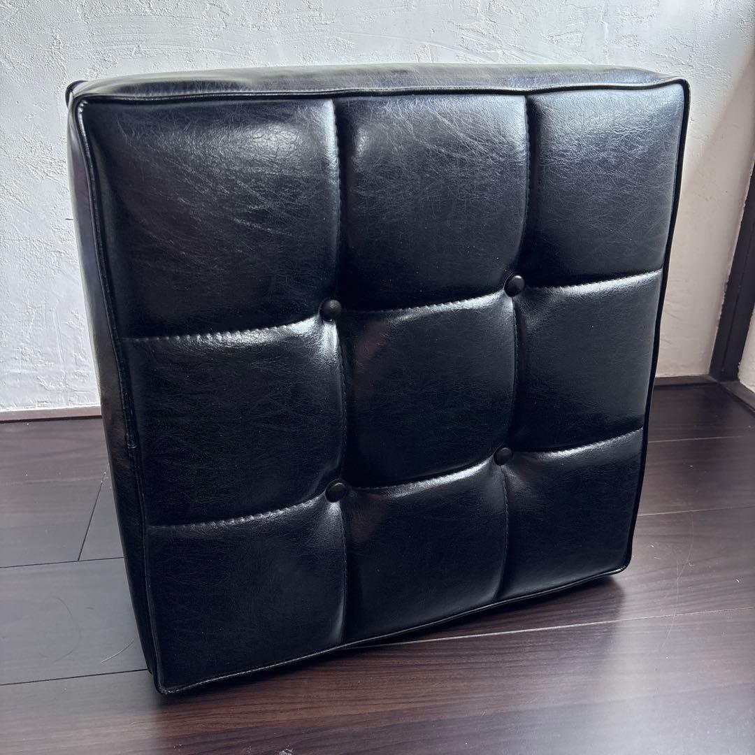 オールド カリモク オットマン スツール スタンダード ブラック ヴィンテージ