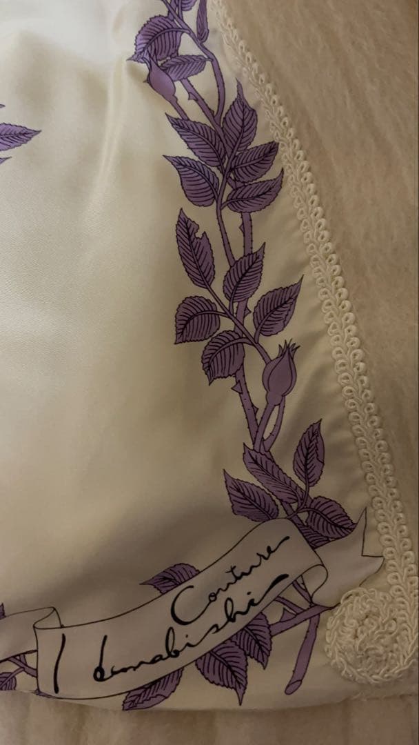 【美品です！】銀座花菱ミンクファー付きオフホワイトアルパカコート　9号