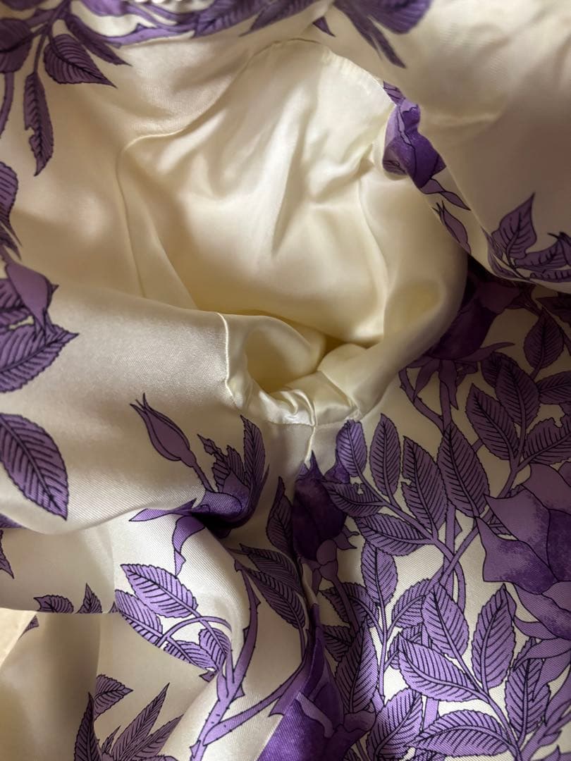 【美品です！】銀座花菱ミンクファー付きオフホワイトアルパカコート　9号