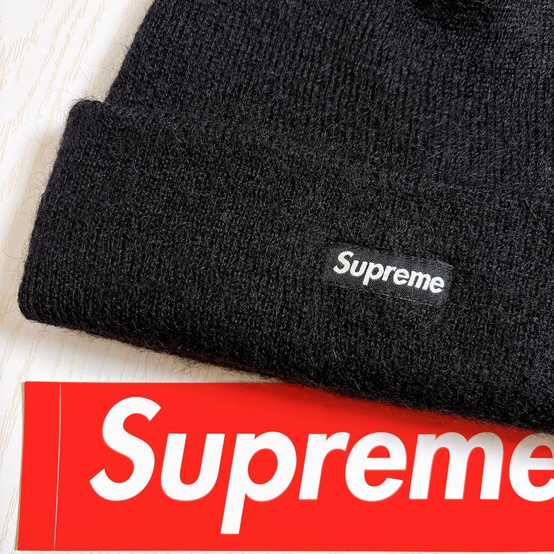 Supreme シュプリーム モヘア　ニット帽　ビーニー　ブラック　黒