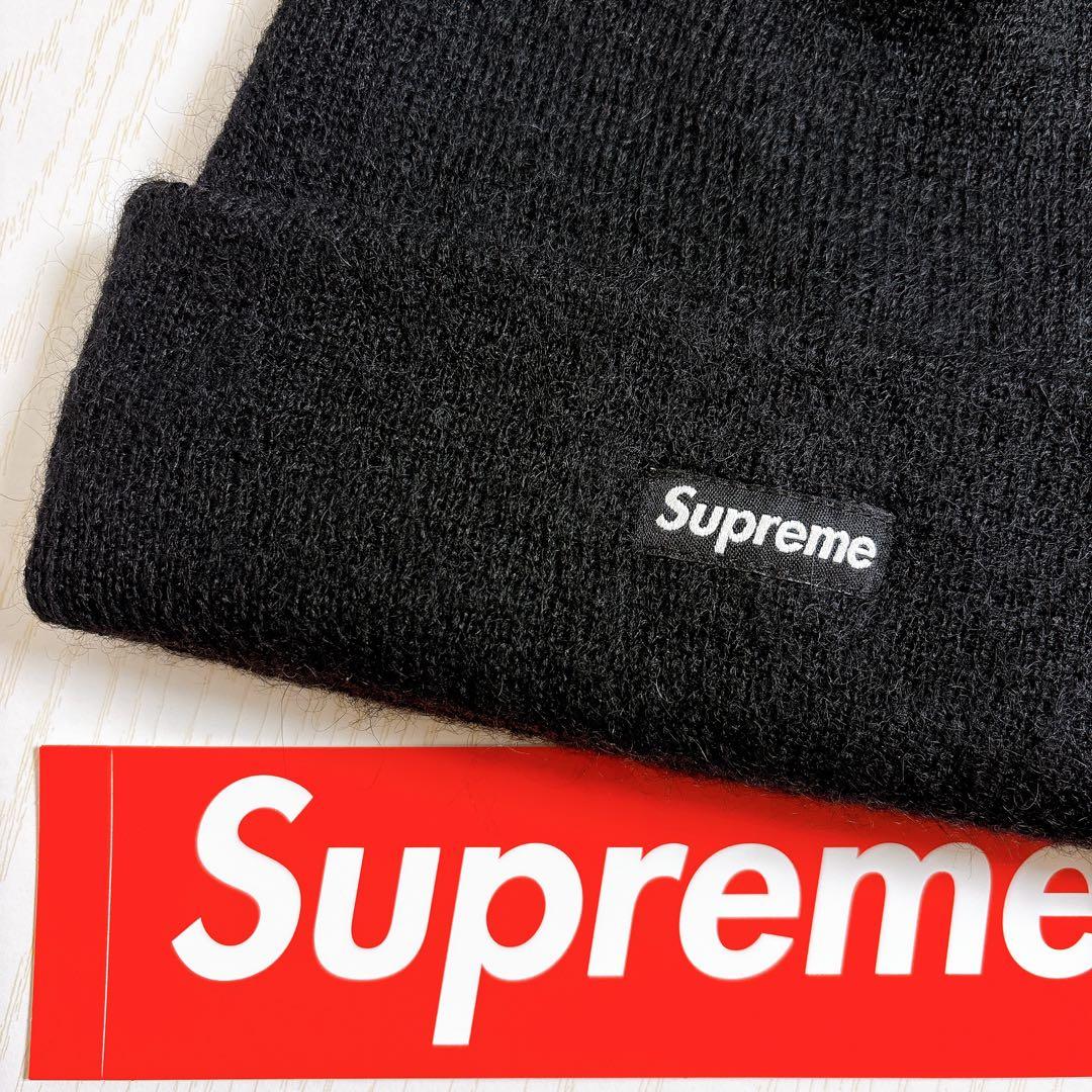 Supreme シュプリーム モヘア　ニット帽　ビーニー　ブラック　黒