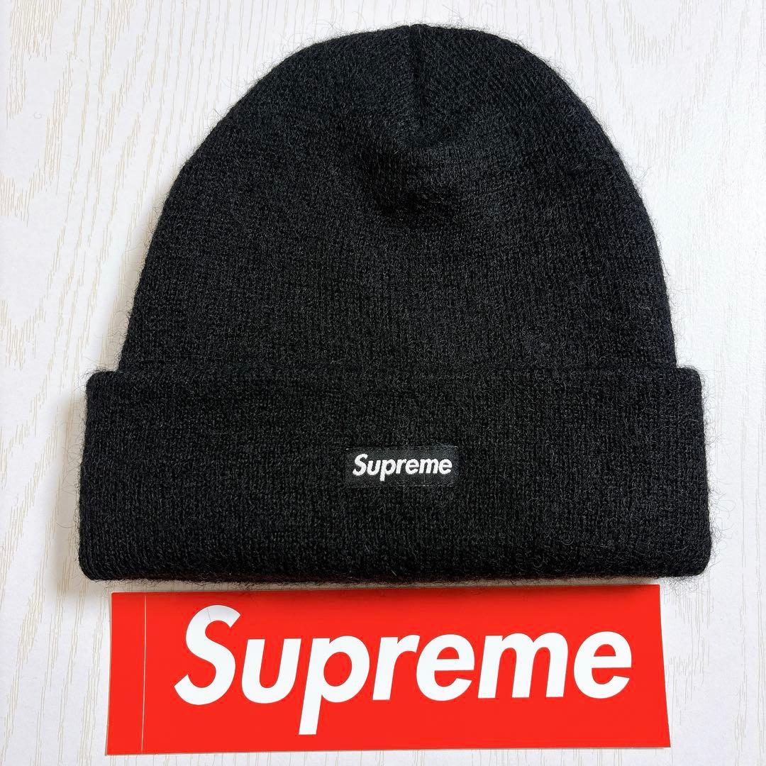 Supreme シュプリーム モヘア　ニット帽　ビーニー　ブラック　黒