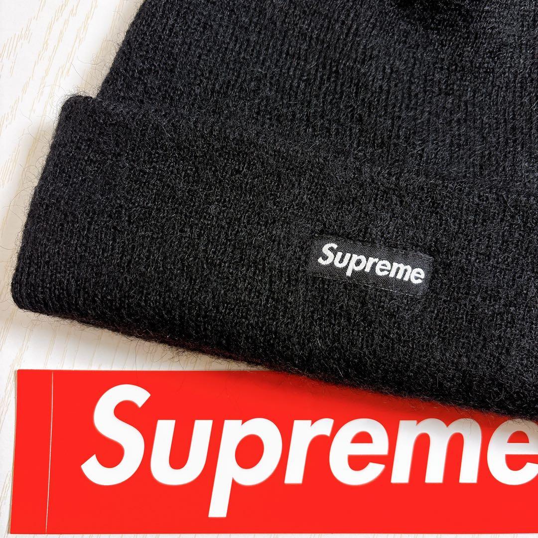 Supreme シュプリーム モヘア　ニット帽　ビーニー　ブラック　黒