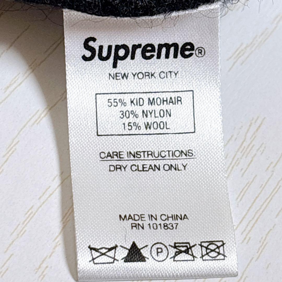 Supreme シュプリーム モヘア　ニット帽　ビーニー　ブラック　黒