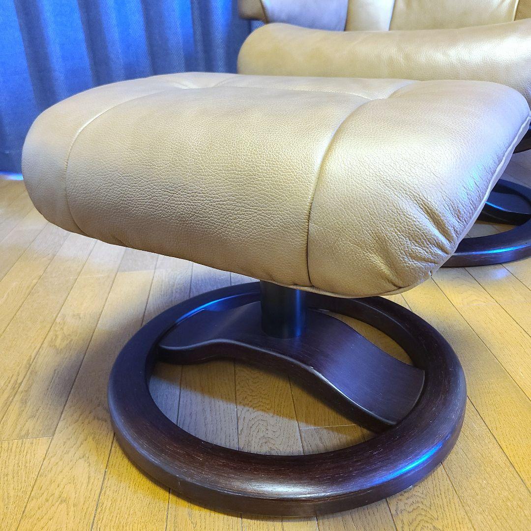 【極美品】シモンズ　イエリアーダ オットマン リクライニングチェア 牛革 ソファ