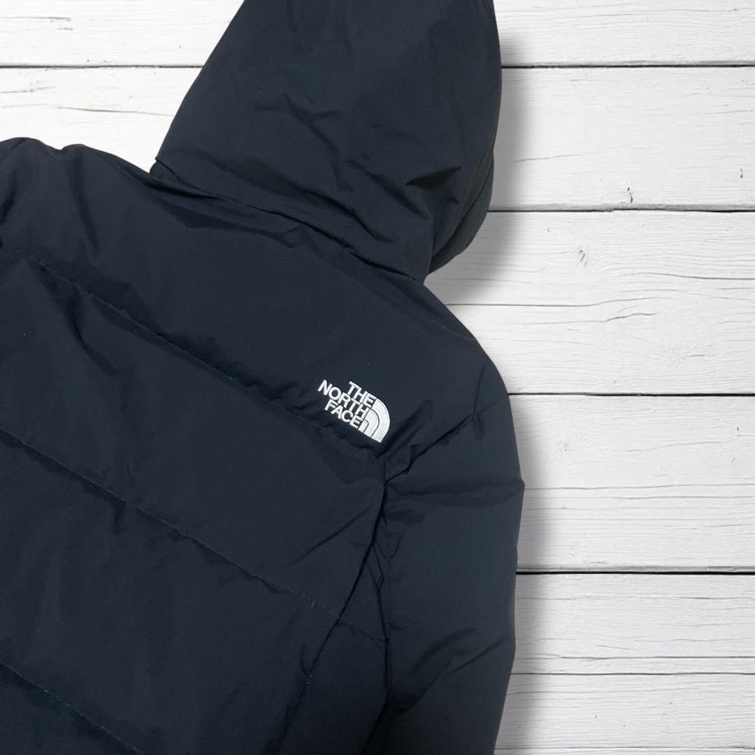 美品 ノースフェイス フード付きダウンジャケット ブラック L