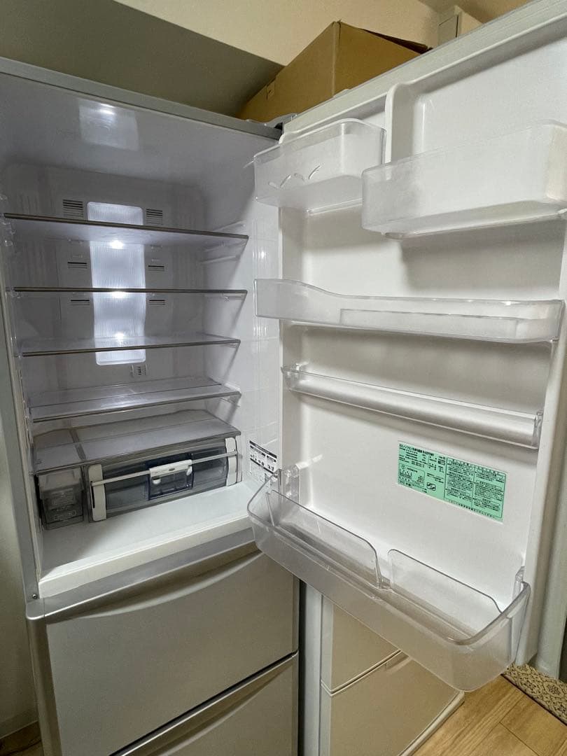 HITACHI ノンフロン冷凍冷蔵庫 R-S37CMV メタリックグレー