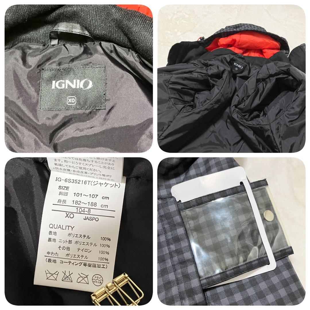 新品同様 タグ付 IGNIO スキー スノボ ウエア セットアップ XO 黒