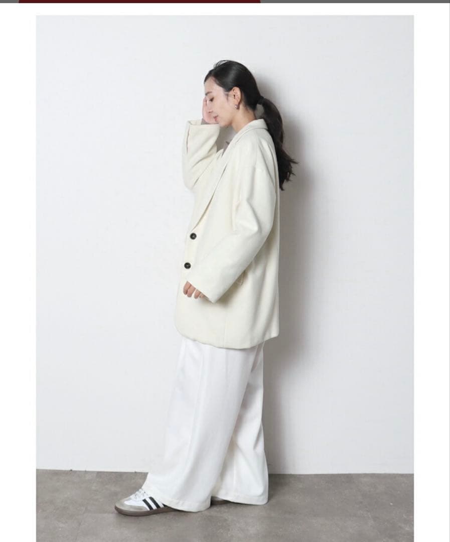 meri ミーリーソフトジャケットコート　ホワイト