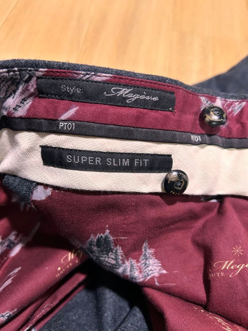 未使用　PT01 スーパースリムフィット　ストレッチ　トラウザーズ　フランネル