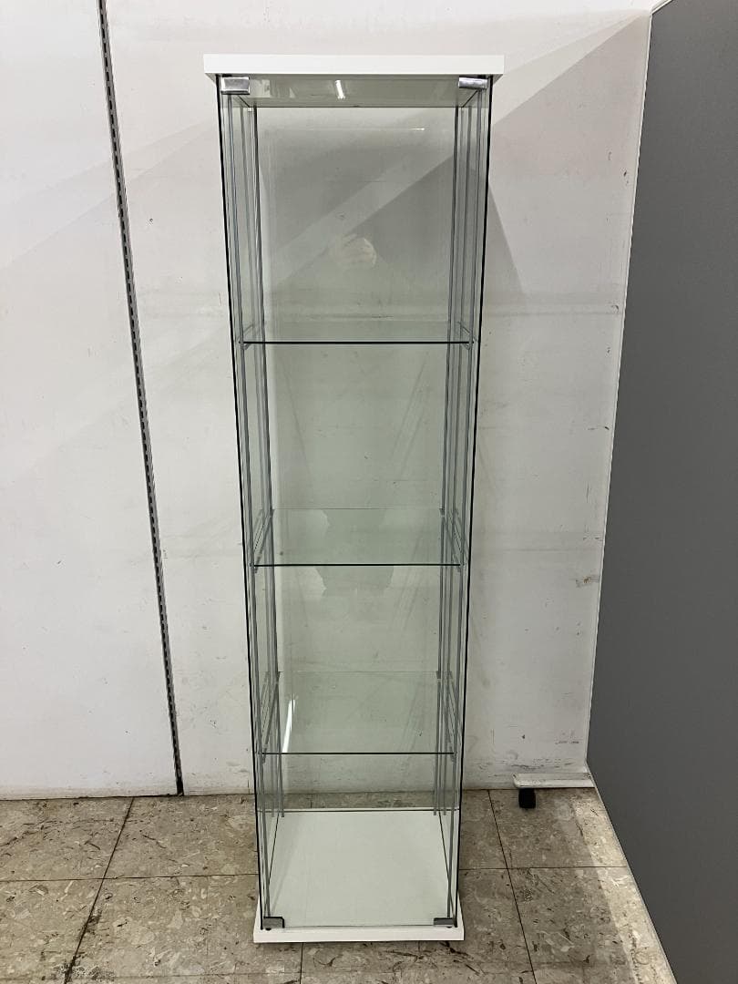 IKEA ガラスショーケース 飾り棚 DETOLF ホワイト