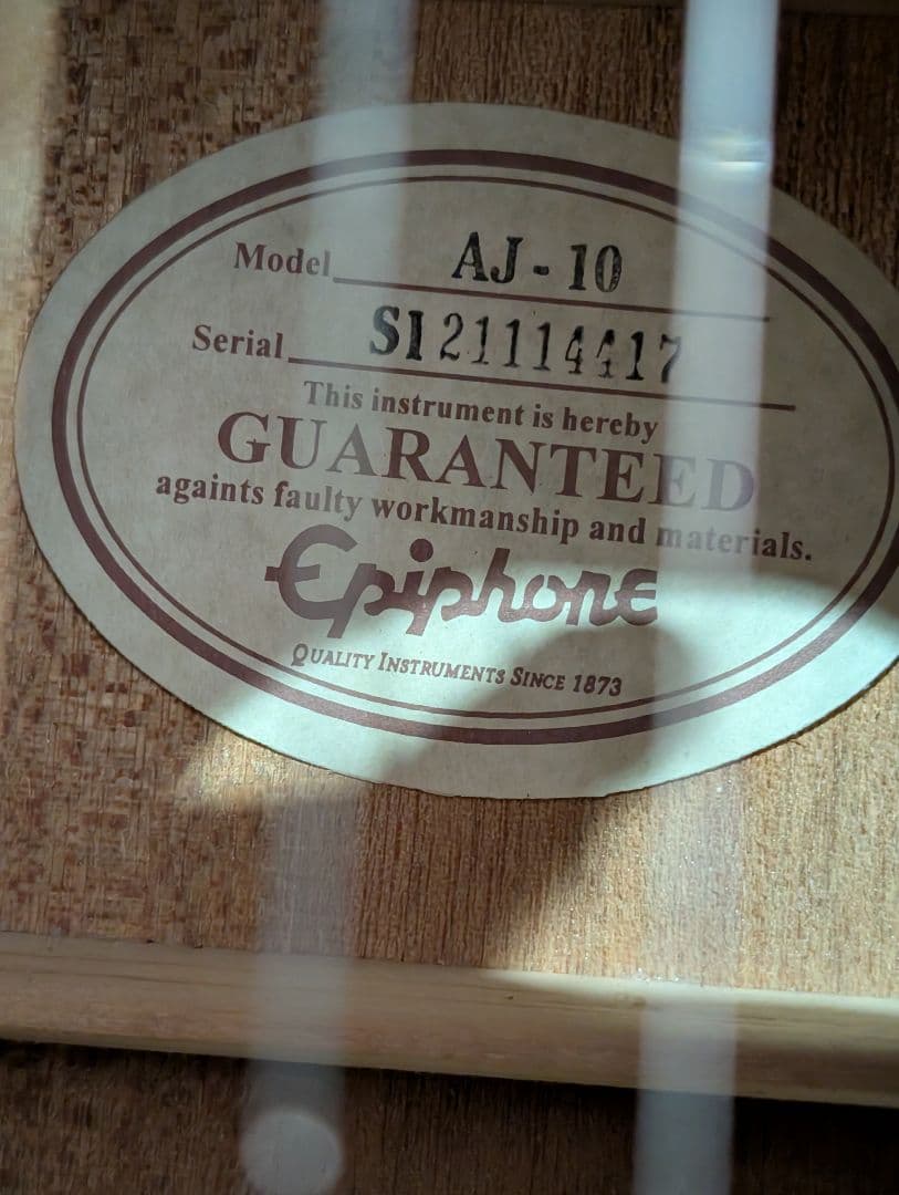 良音/Epiphone　AJ-10 改チューナー付エレアコ　ケース付