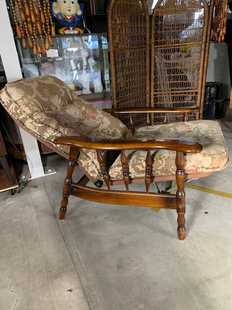 カリモク　リクライニングソファ　1人掛け　ビンテージ