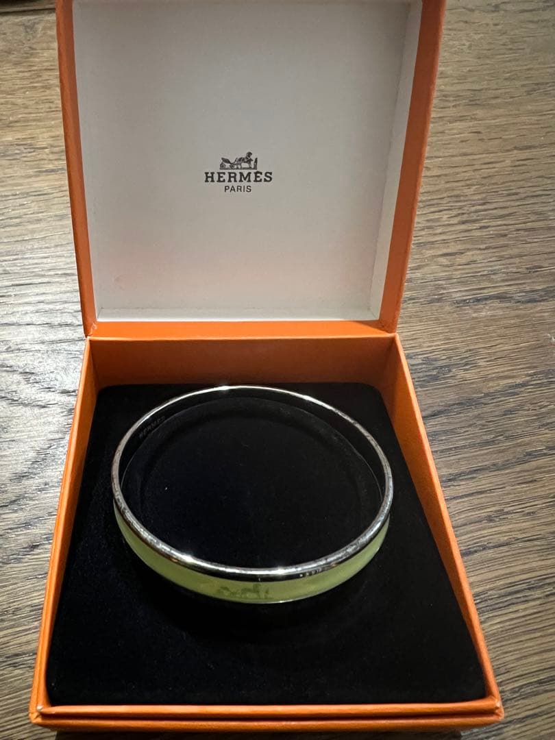 HERMES バングル PM カレーシュ エマイユ エナメル エルメスグリーン