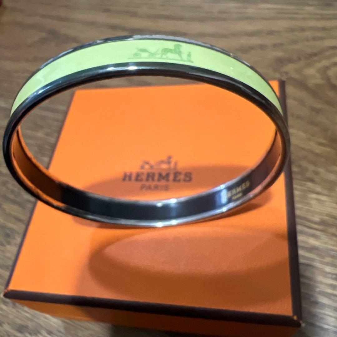 HERMES バングル PM カレーシュ エマイユ エナメル エルメスグリーン