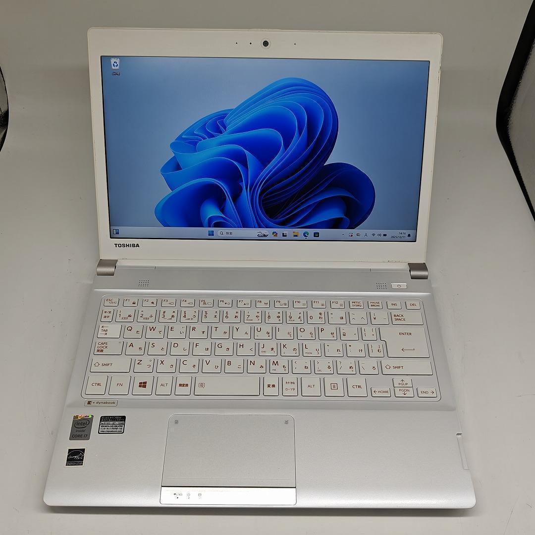 【東芝】R83 高性能i7 新品SSD512GB 16GB ホワイト ノートPC