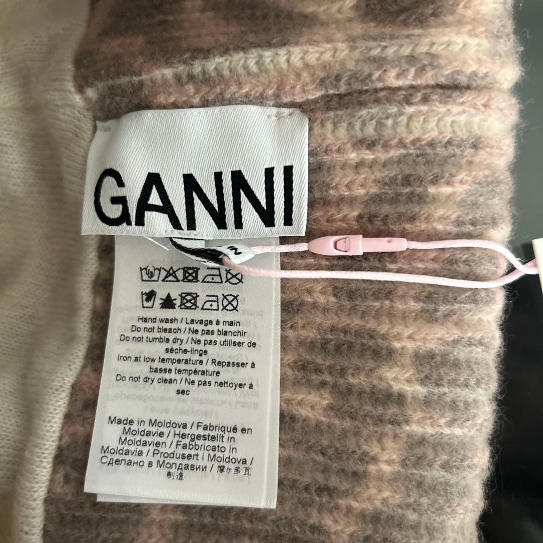GANNI ヒョウ柄 ニット帽