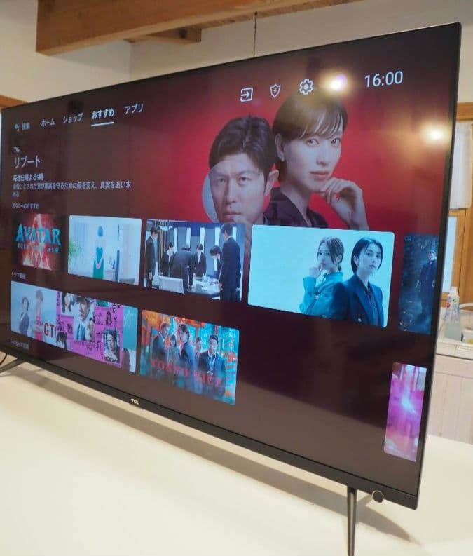 TCL 55V型 4K 液晶テレビ 55T8S 量子ドット（QLED）搭載