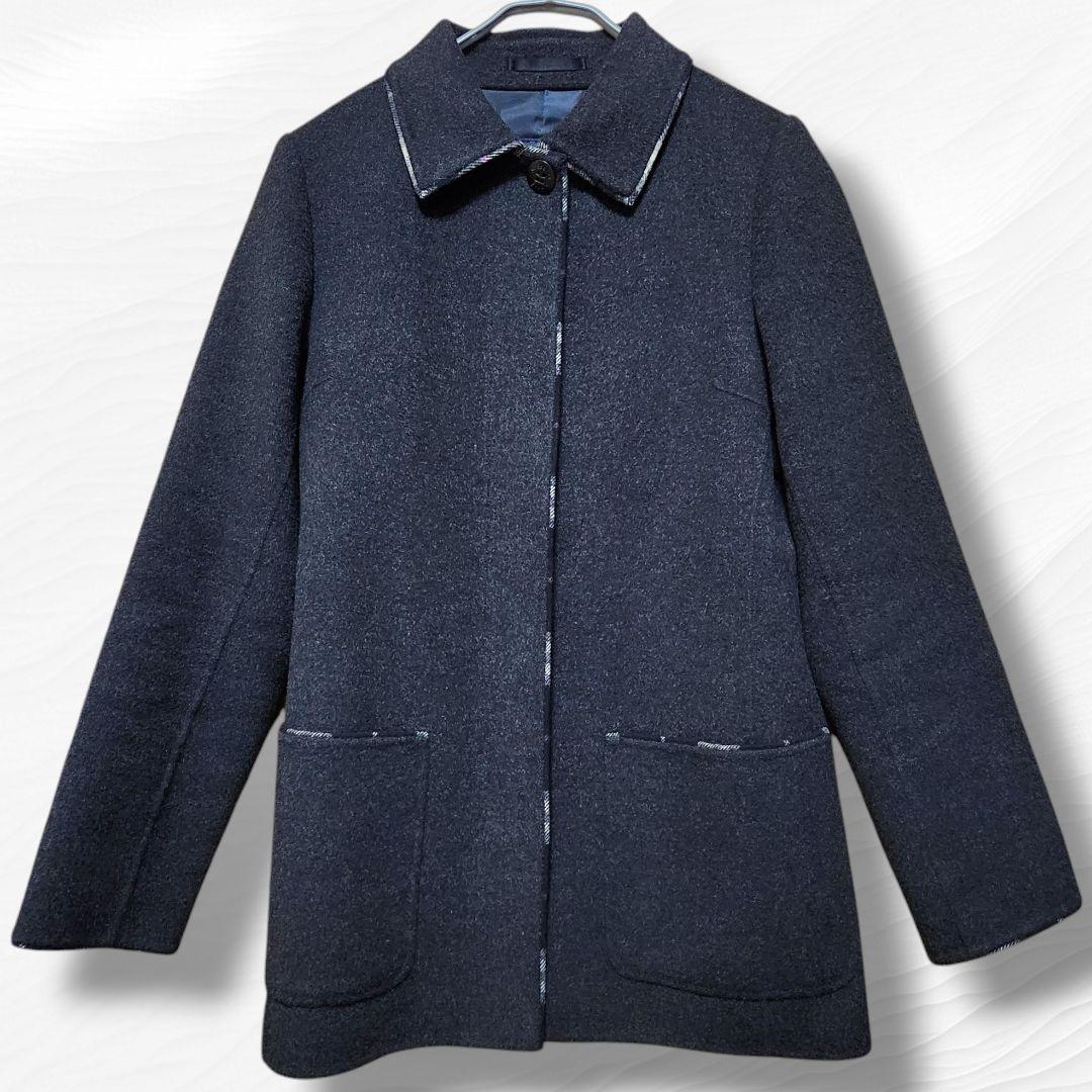 【美品】BURBERRY London ショートコート レディース カシミヤ混