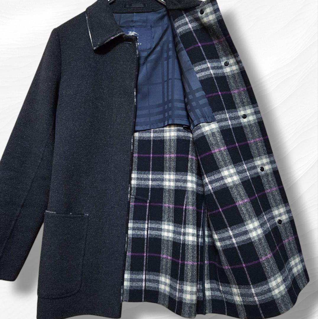 【美品】BURBERRY London ショートコート レディース カシミヤ混