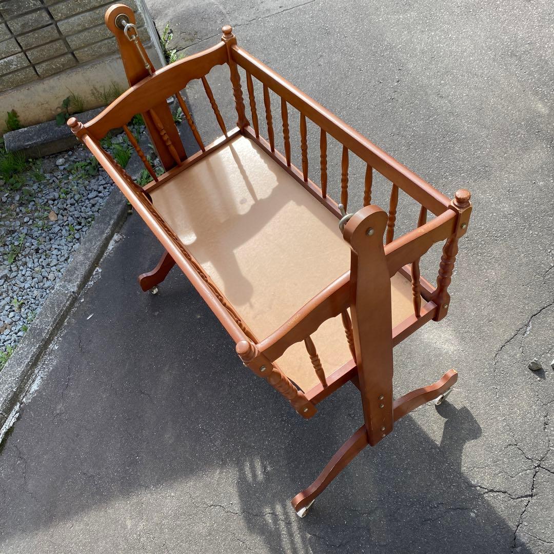 【希少品】アンティーク　ベビーベッド　ゆりかご　レトロ