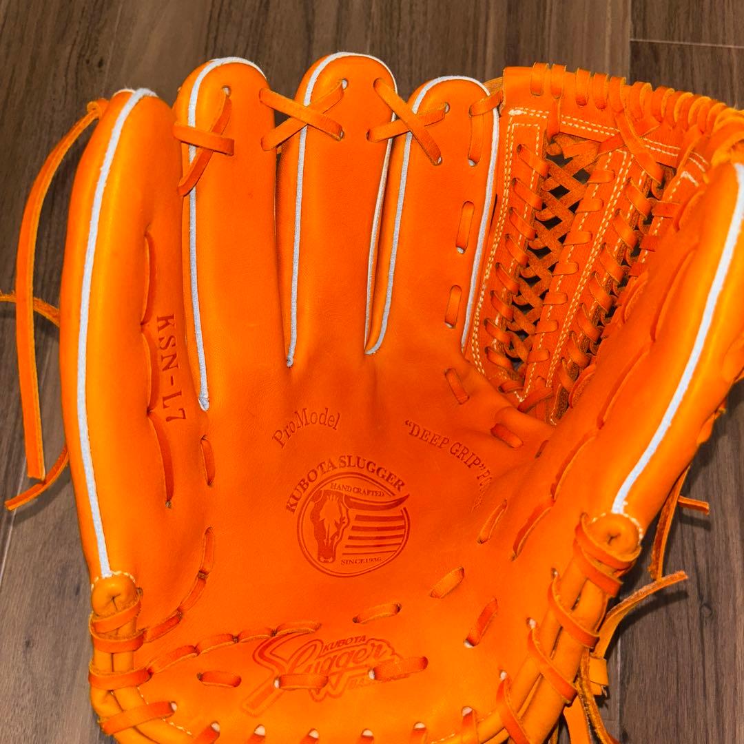 slugger スラッガー　左投げ用軟式グローブ オレンジ