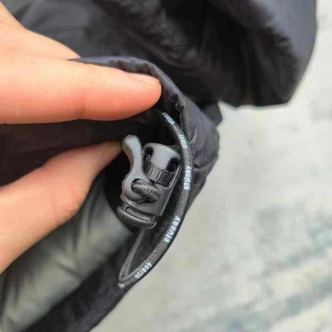 Stussy ジャケット ダウンジャケット 刺繍 Lサイズ グレー/ブラック