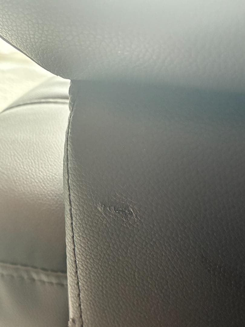 【早期終了予定】2人用ソファ 合皮 ブラック (Nシールドキャッツ3)