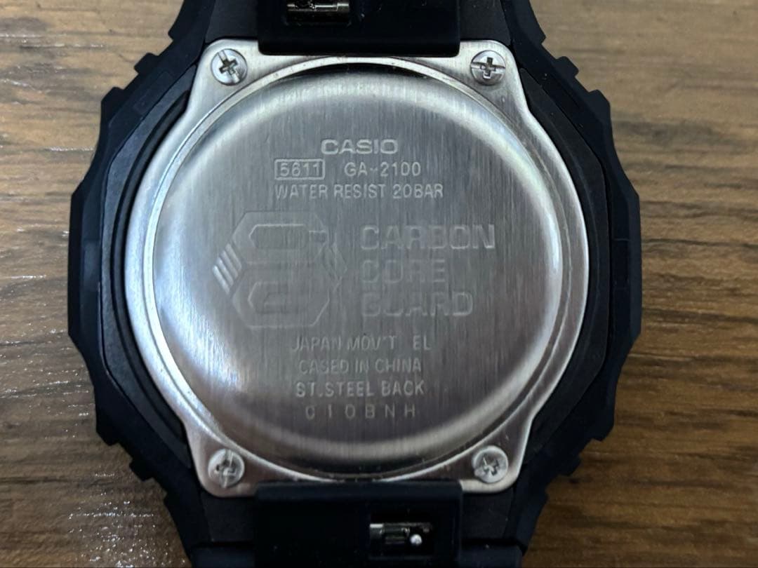 G-SHOCK CASIO GA-2100 オールブラック　デジタル　腕時計