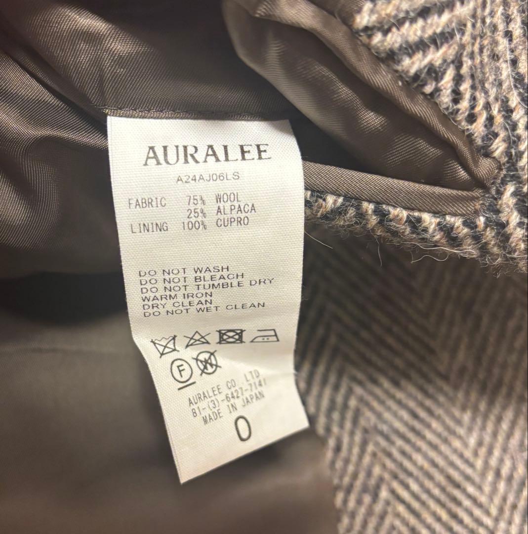 ジャケット・アウター AURALEE LAMA SHETLAND WOOL TWEED JACKET