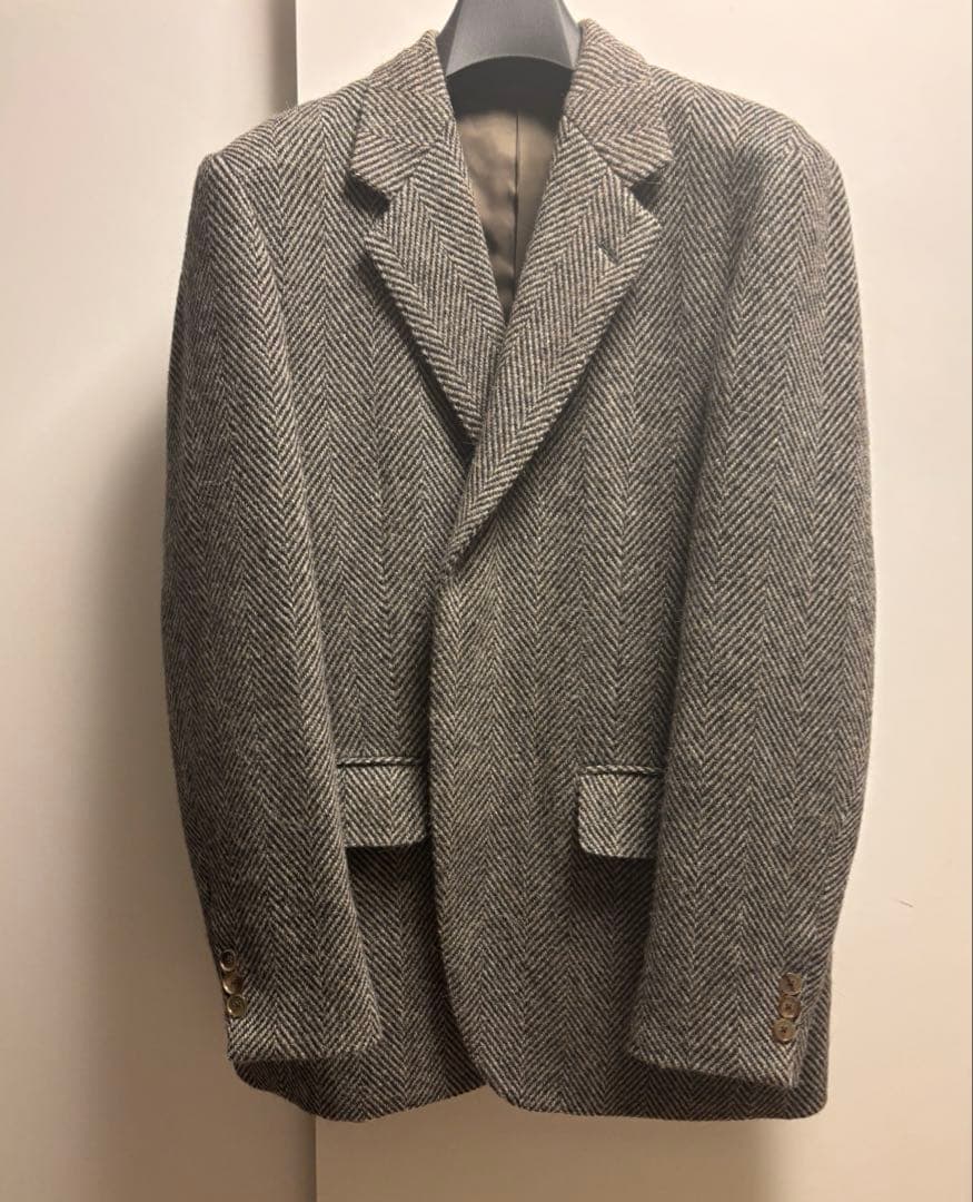 ジャケット・アウター AURALEE LAMA SHETLAND WOOL TWEED JACKET