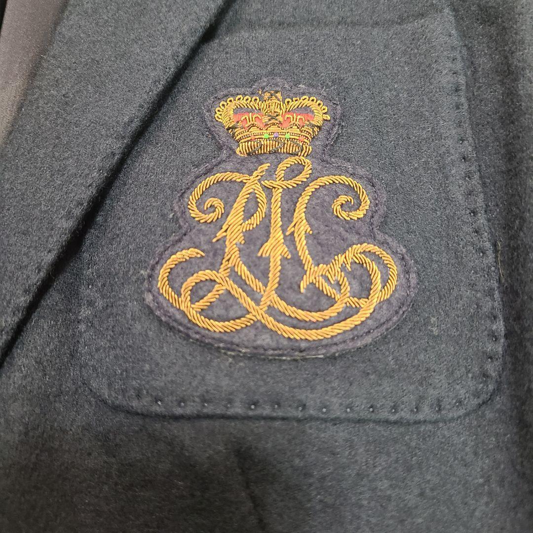 ラルフローレン 紺ブレ テーラードジャケット ワッペン 金ボタン エンブレム