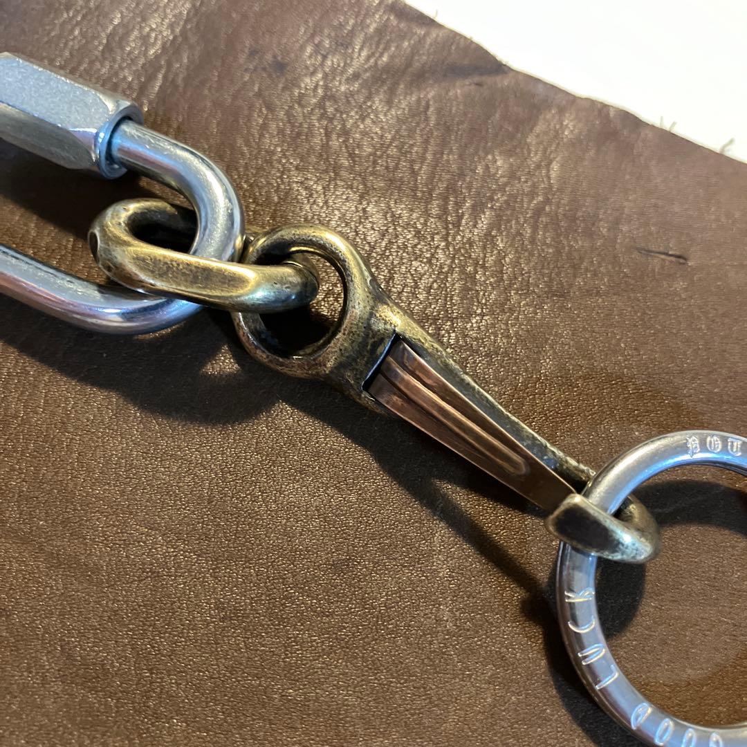 ヴィンテージフランス製カラビナ　north＆juddナスカン使用　キーチェーン！