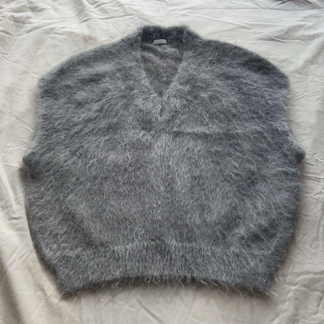 com·arch コムアーチ モヘア混 ニット　ベスト グレー 日本製
