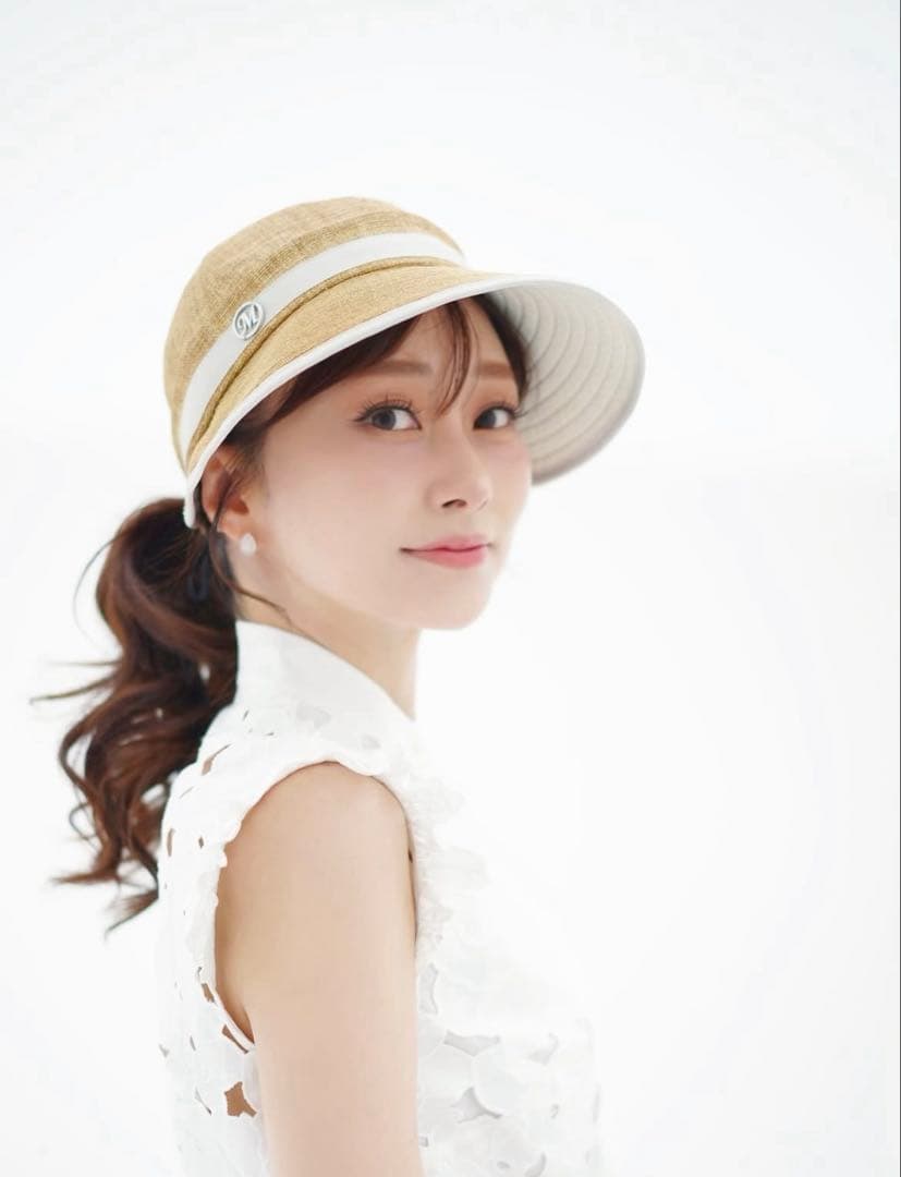 石井美保　2way UVカット　ハット　サンバイザー　浅つば