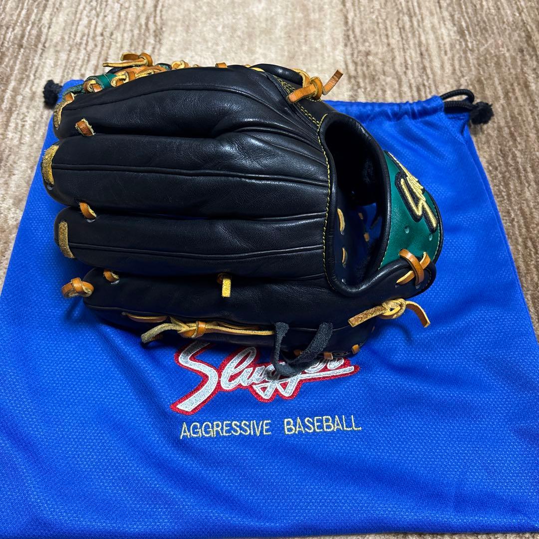 久保田スラッガー軟式用グローブ 黒/緑