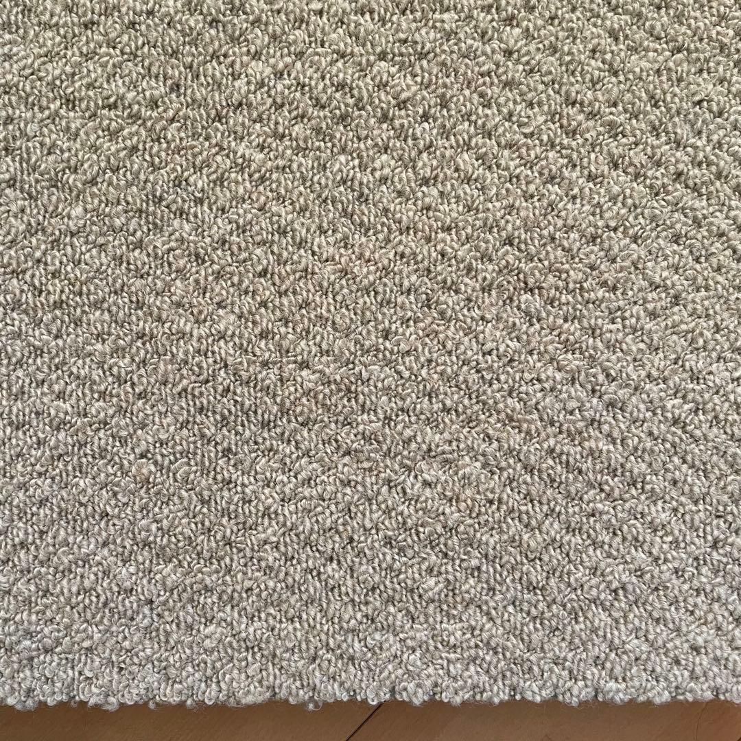 静床ライト 10枚 防音 ラグ タイルカーペット①　シープホワイト