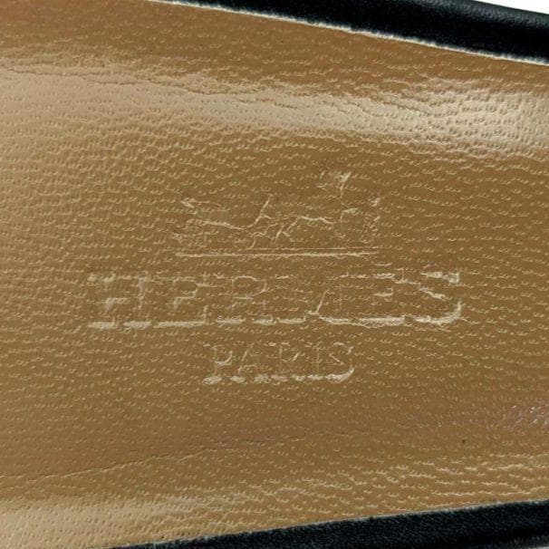 【美品】HERMES エルメス オアジス ミュール サンダル ブラック