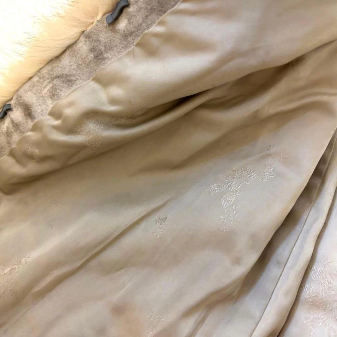 EMBA エンバ　フォックスファー　毛皮　コート　ボリューミー　ホワイト系