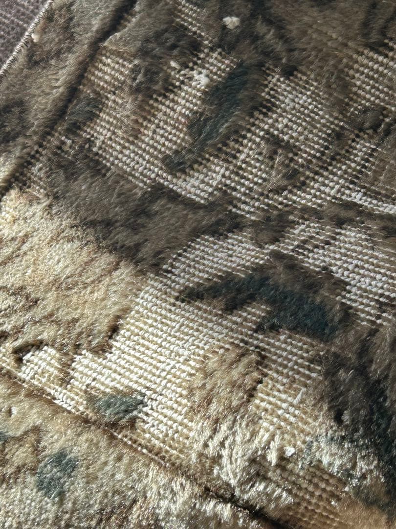 レア　ニュートラルカラー　シャビーシック　オーバーダイ　トルコ ヴィンテージラグ