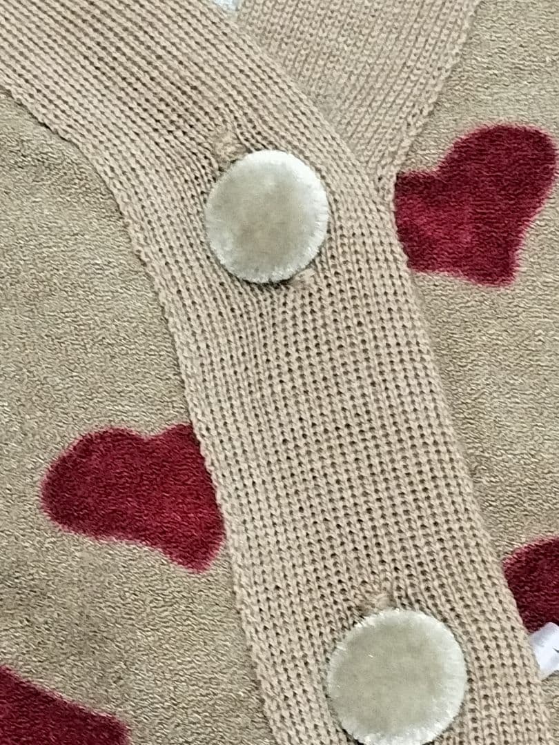 未使用ANNA MOLINARIベージュハート柄カーディガンとキャミアンサンブル