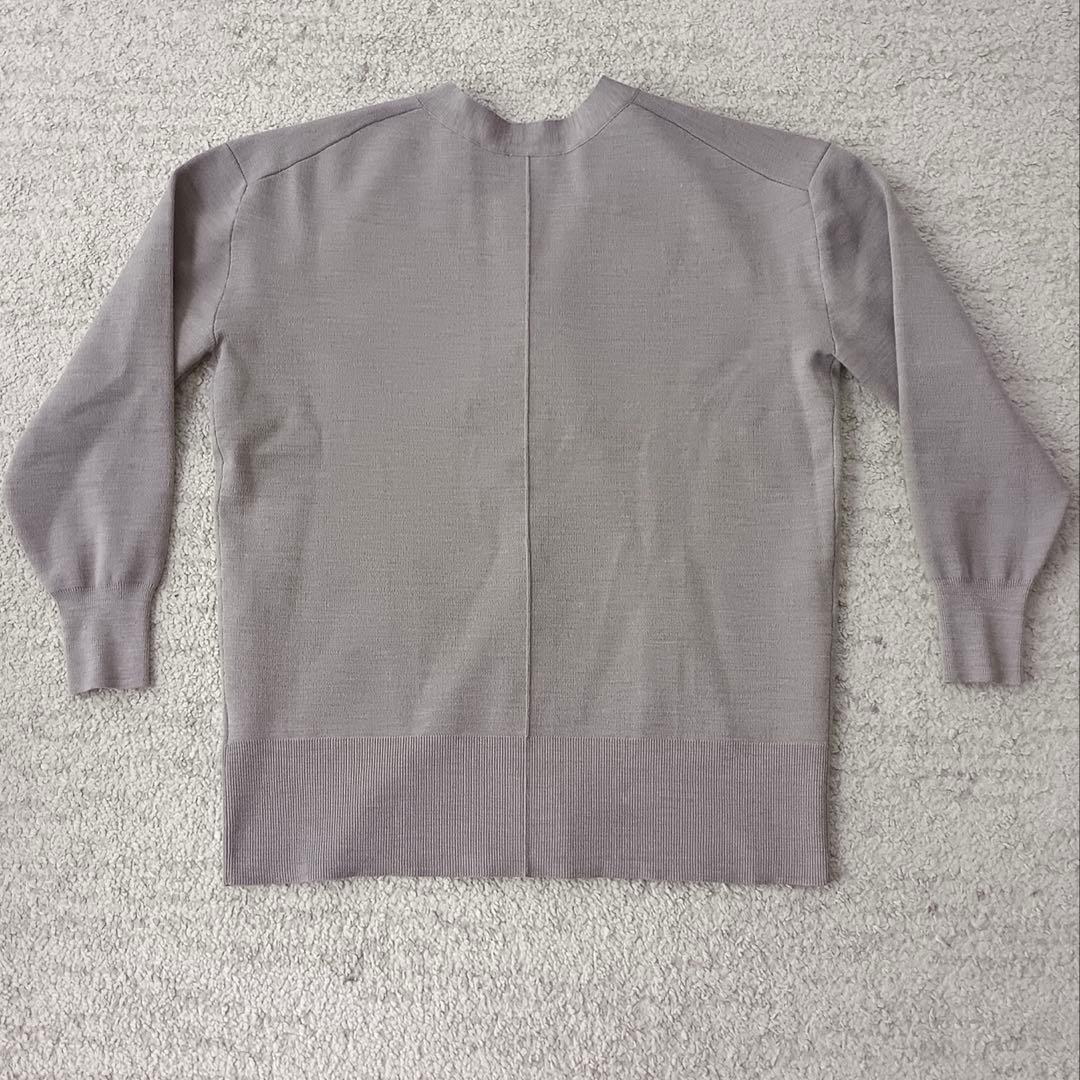 ウールVネック金ボタンカーディガン サロン アダム エ ロペ