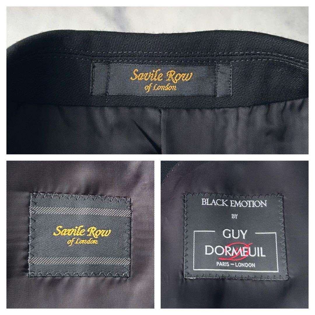 ドーメル×セヴィルロウ　カシミヤ混　ビジネススーツ　ウエスト調整可能　ブラック