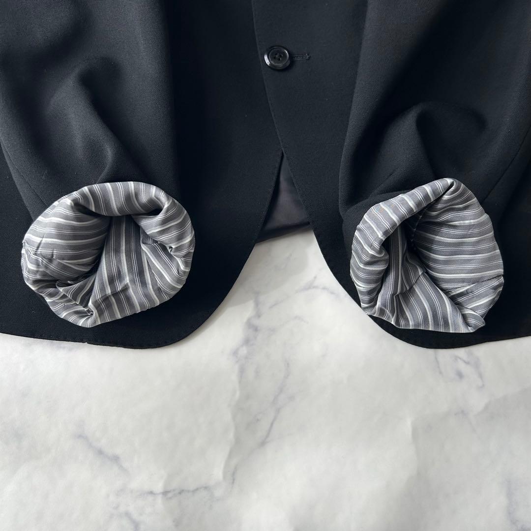 ドーメル×セヴィルロウ　カシミヤ混　ビジネススーツ　ウエスト調整可能　ブラック