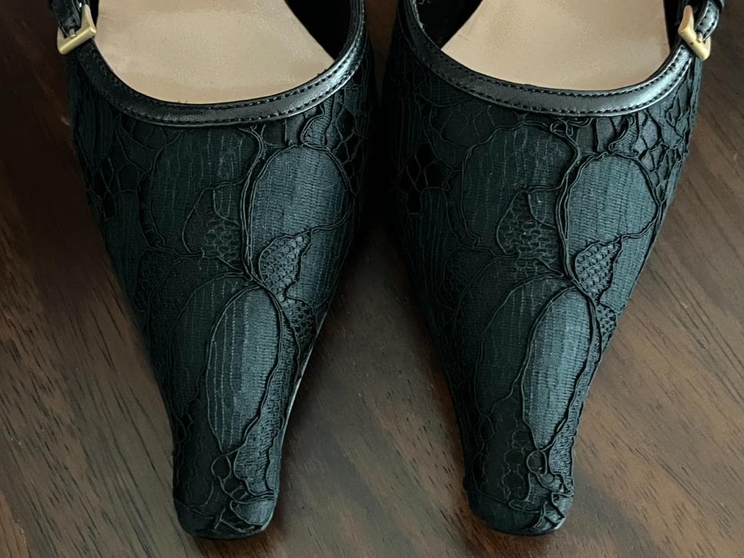 ◆美品 PRADA プラダ ブラックレース ミュール サイズ36 試着のみ